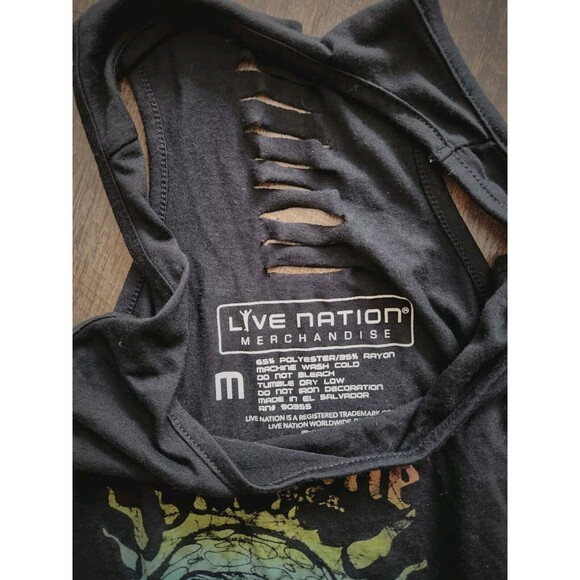 Live Nation Womens M Sublime Cropped Distressed Party T Shirt - Picture 4 of 4